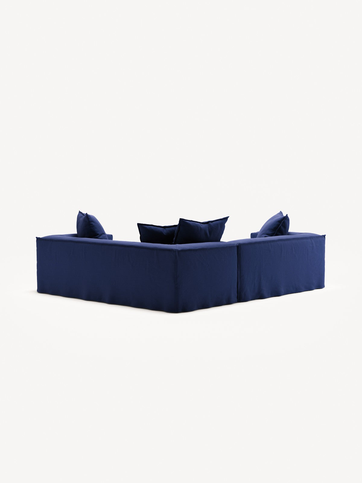 NOMAD - 4 Seat Corner - Right - Brushed Cotton Dark Blue