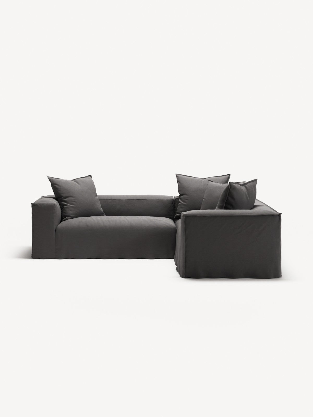 NOMAD - 4 Seat Corner - Right - Brushed Cotton Dark Gray
