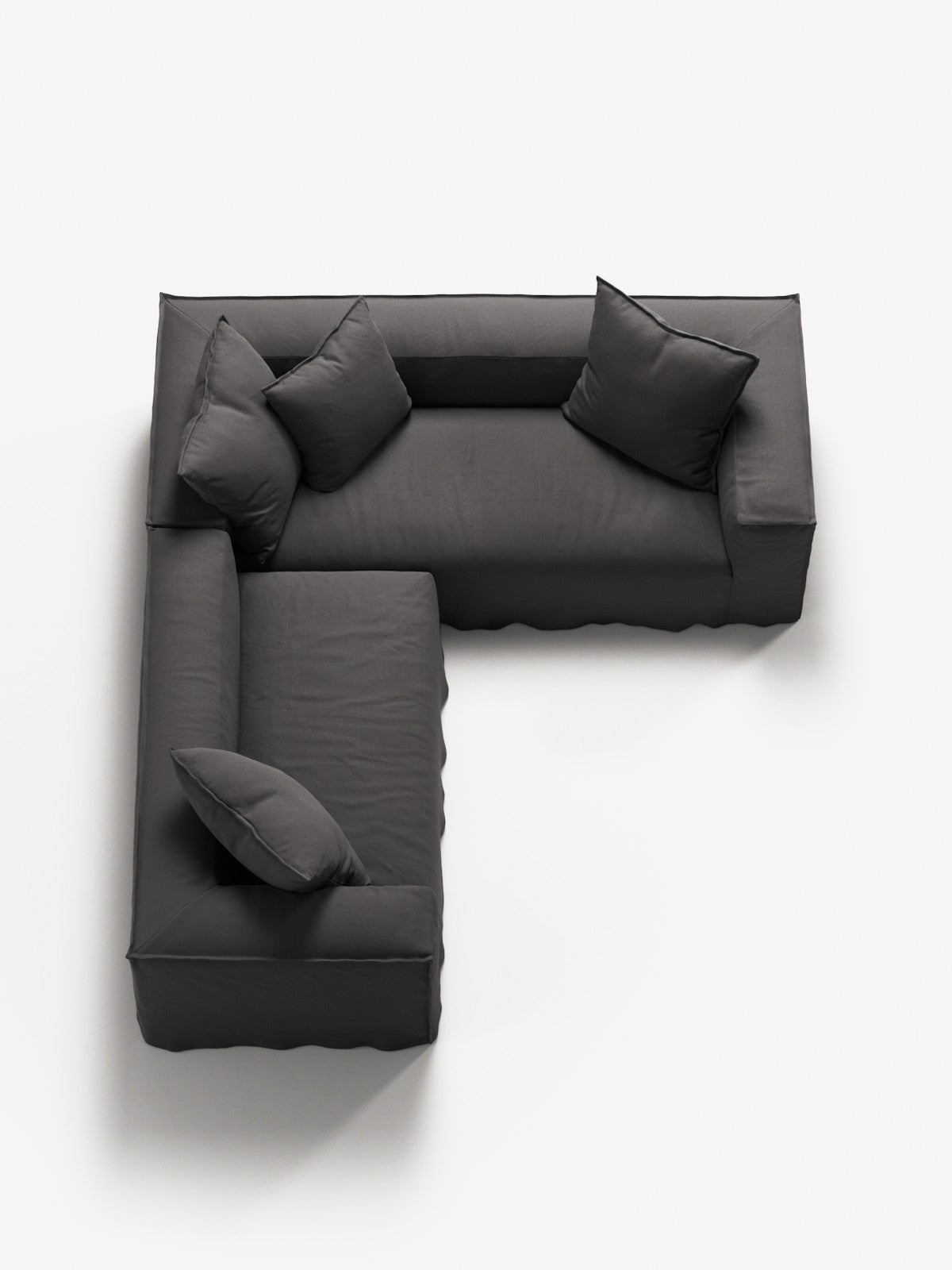 NOMAD - 4 Seat Corner - Right - Brushed Cotton Dark Gray