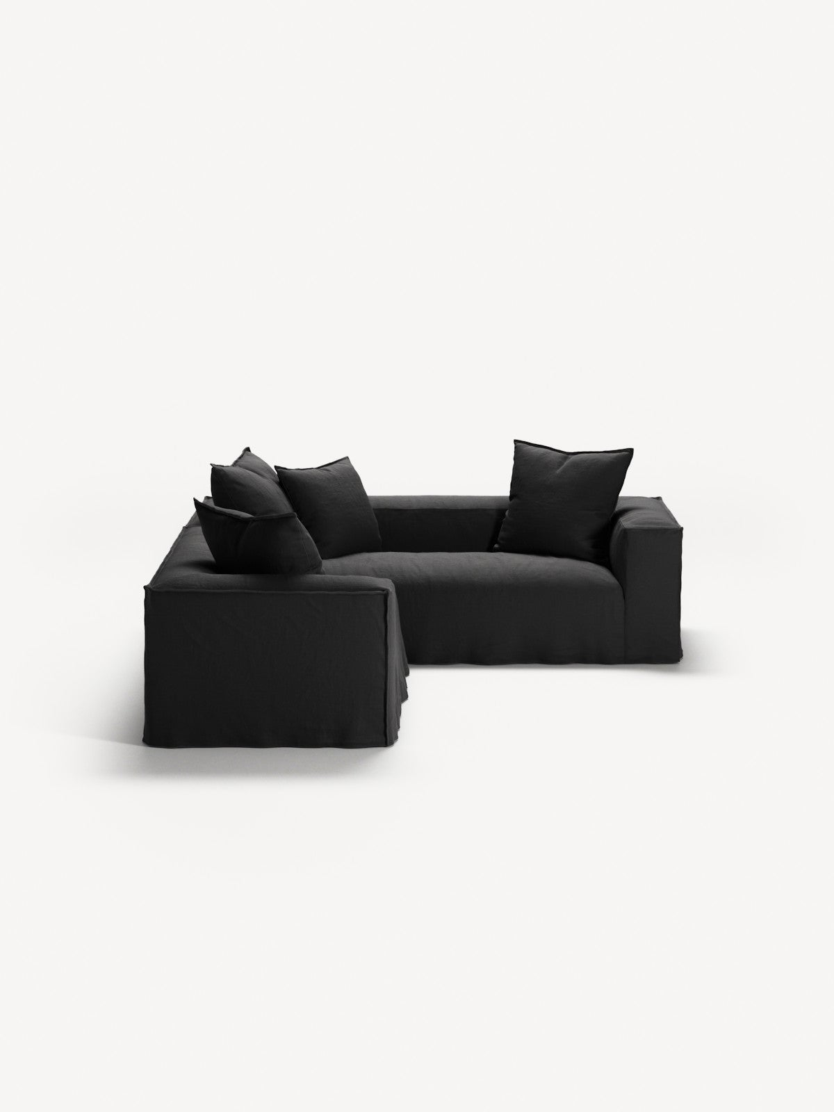 NOMAD - 4 Seat Corner - Right - Pure Linen Dark Charcoal