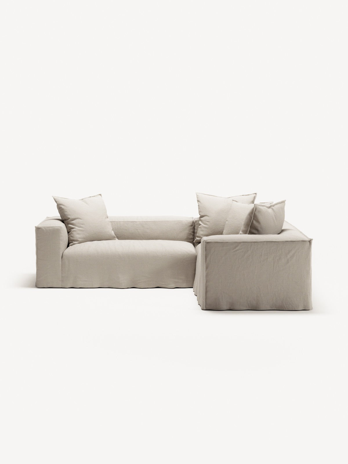 NOMAD - 4 Seat Corner - Right - Pure Linen Off-White
