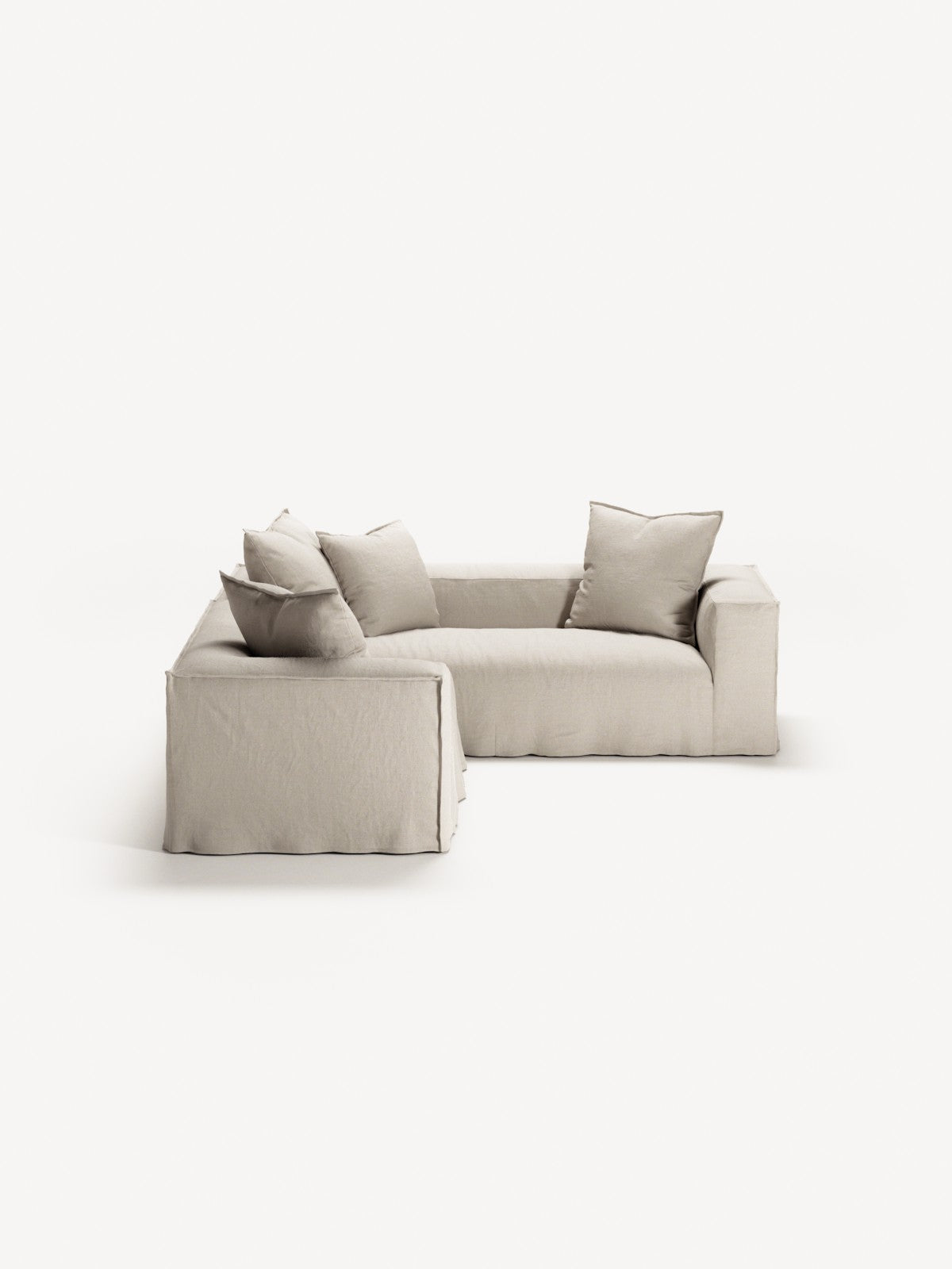 NOMAD - 4 Seat Corner - Right - Pure Linen Off-White