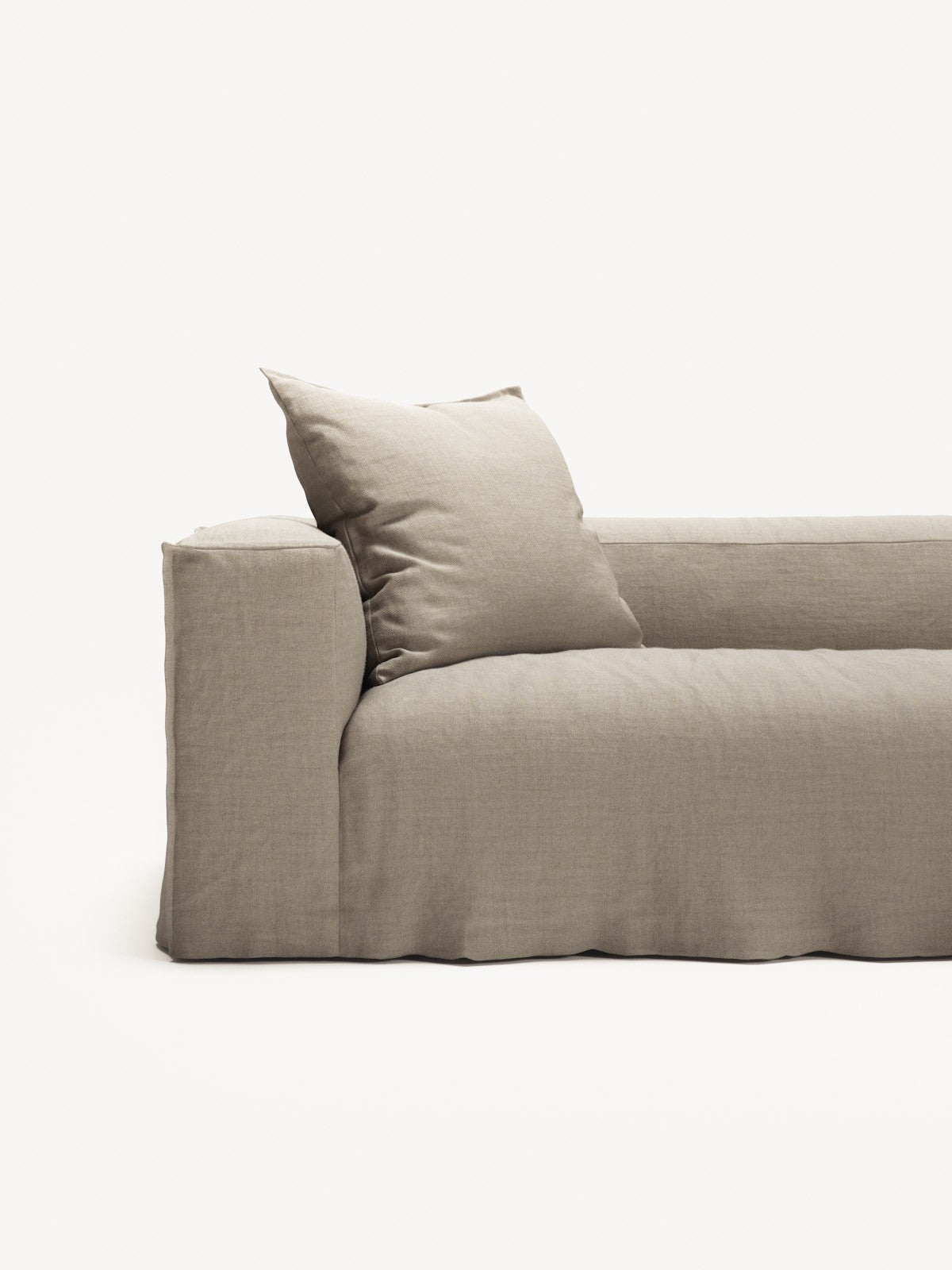 NOMAD - 4 Seat Corner - Right - Pure Linen Sandy Beige