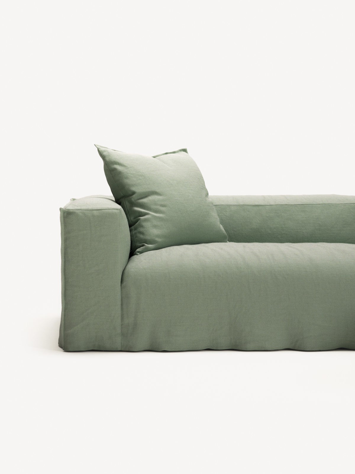 NOMAD - 4 Seat Corner - Right - Pure Linen Vivid Green