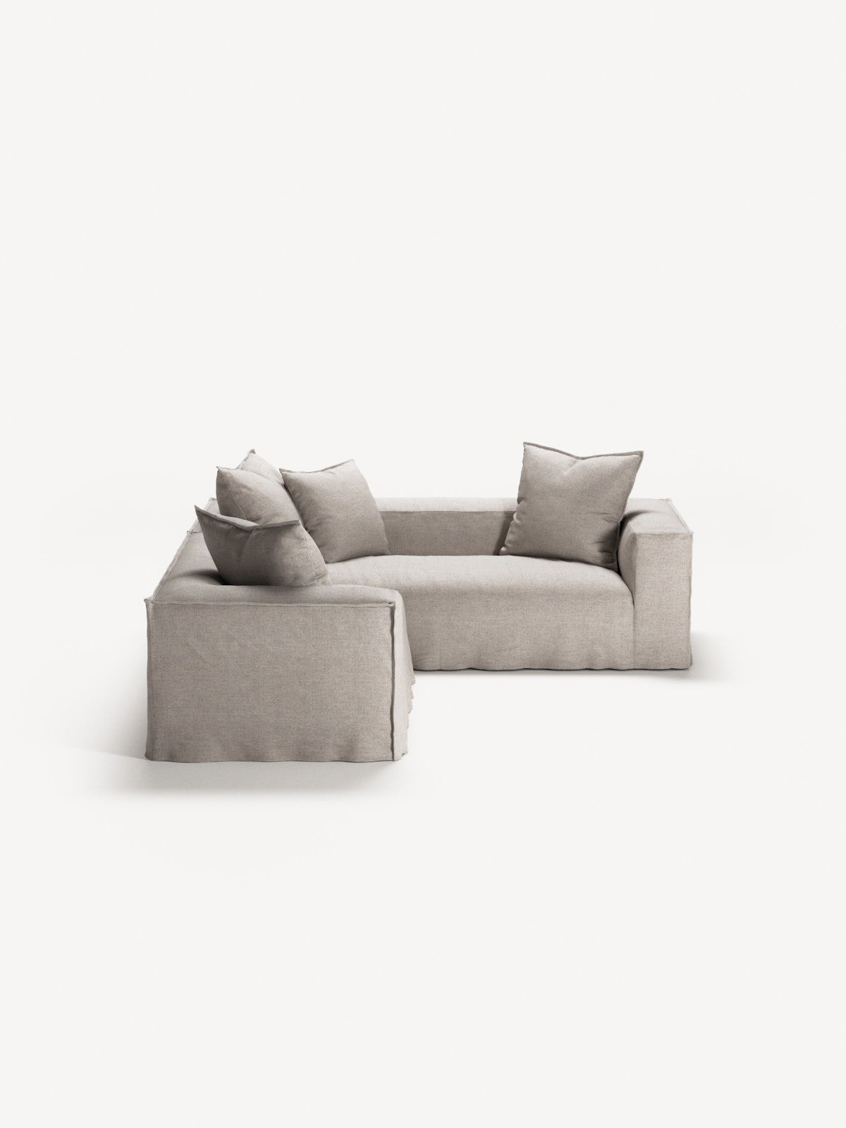 NOMAD - 4 Seat Corner - Right - Textured Blend Beige
