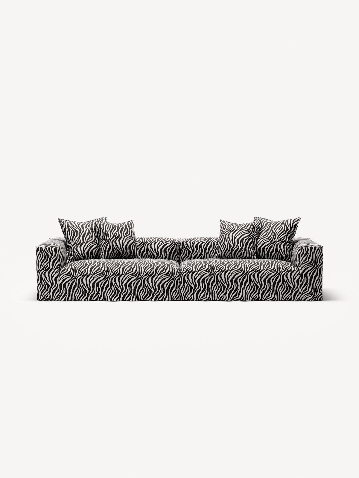 NOMAD - 4 Seat - Chenille Jacquard Zebra Black White