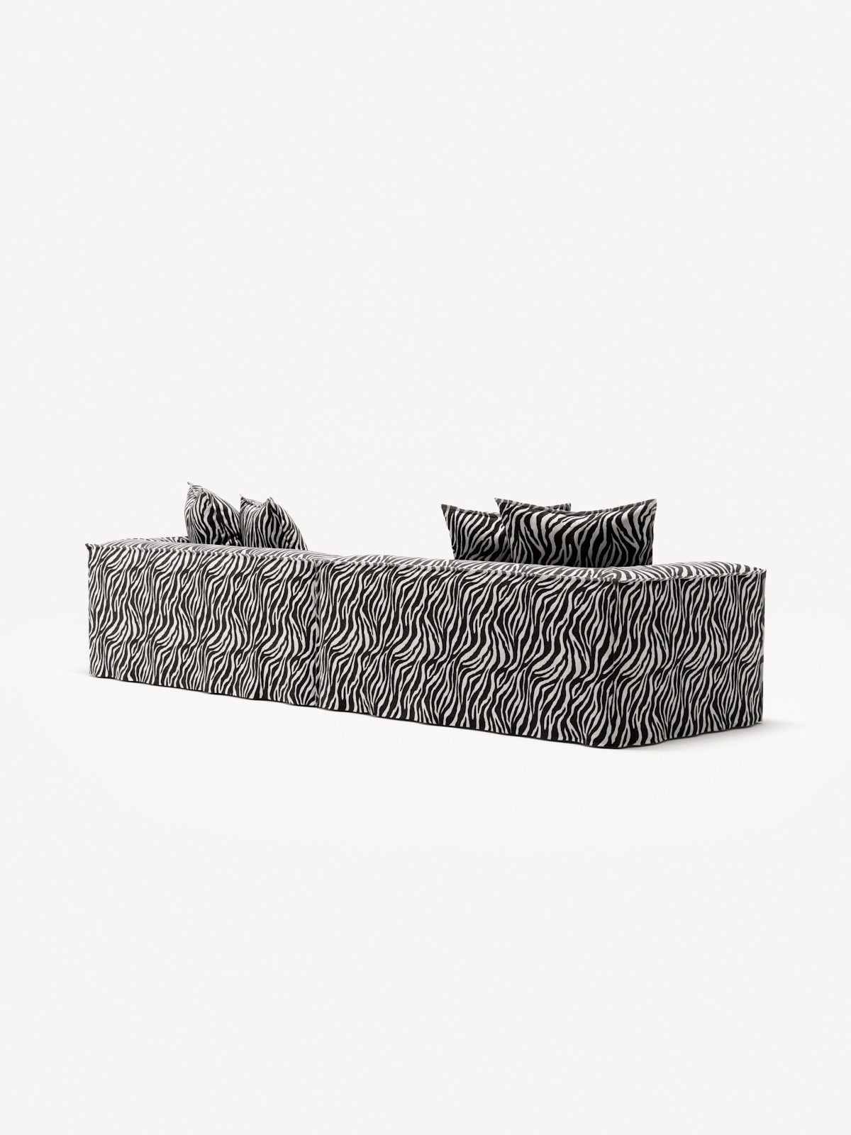 NOMAD - 4 Seat - Chenille Jacquard Zebra Black White