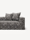 NOMAD - 4 Seat - Chenille Jacquard Zebra Black White