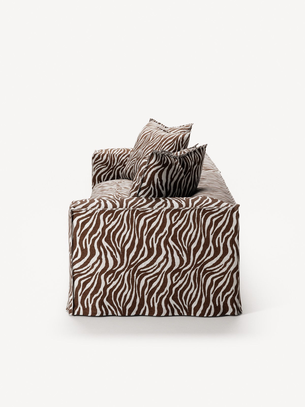 NOMAD - 4 Seat - Chenille Jacquard Zebra Brown White