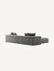NOMAD - 4 Seater with Pouf - Chenille Jacquard Zebra Black White