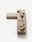 NOMAD - 4 Seater with Pouf - Brushed Cotton Sandy Beige