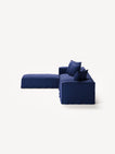 NOMAD - 4 Seater with Pouf - Brushed Cotton Dark Blue