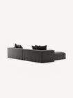 NOMAD - 4 Seater with Pouf - Brushed Cotton Dark Gray