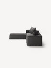 NOMAD - 4 Seater with Pouf - Brushed Cotton Dark Gray