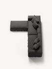 NOMAD - 4 Seater with Pouf - Brushed Cotton Dark Gray