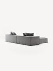 NOMAD - 4 Seater with Pouf - Brushed Cotton Light Gray