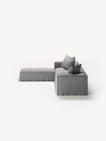 NOMAD - 4 Seater with Pouf - Brushed Cotton Light Gray