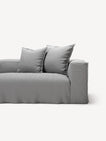 NOMAD - 4 Seater with Pouf - Brushed Cotton Light Gray