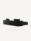 NOMAD - 4 Seater with Pouf - Pure Linen Dark Charcoal