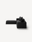 NOMAD - 4 Seater with Pouf - Pure Linen Dark Charcoal