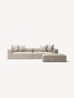 NOMAD - 4 Seater with Pouf - Pure Linen Off-White