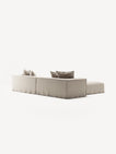 NOMAD - 4 Seater with Pouf - Pure Linen Off-White