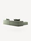 NOMAD - 4 Seater with Pouf - Pure Linen Vivid Green
