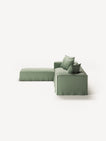 NOMAD - 4 Seater with Pouf - Pure Linen Vivid Green
