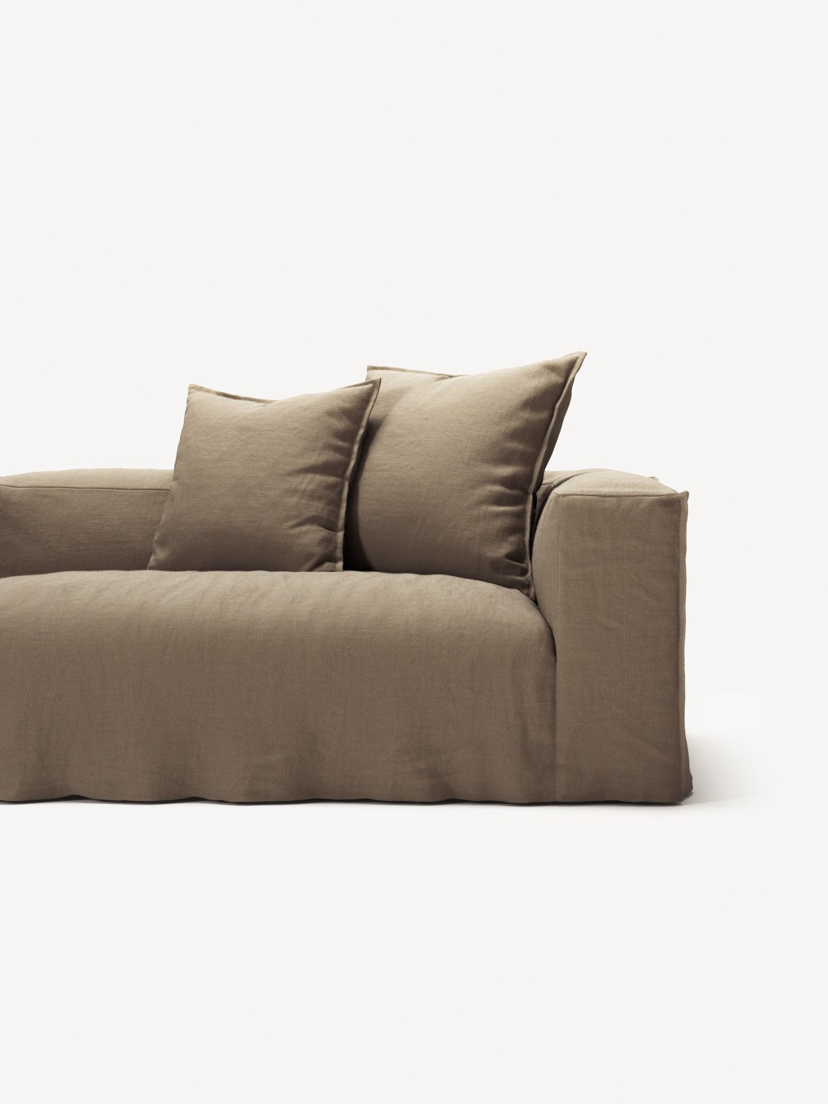 NOMAD - 4 Seater with Pouf - Pure Linen Natural
