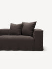 NOMAD - 4 Seater with Pouf - Pure Linen Truffle Brown