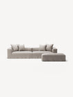NOMAD - 4 Seater with Pouf - Textured Blend Beige