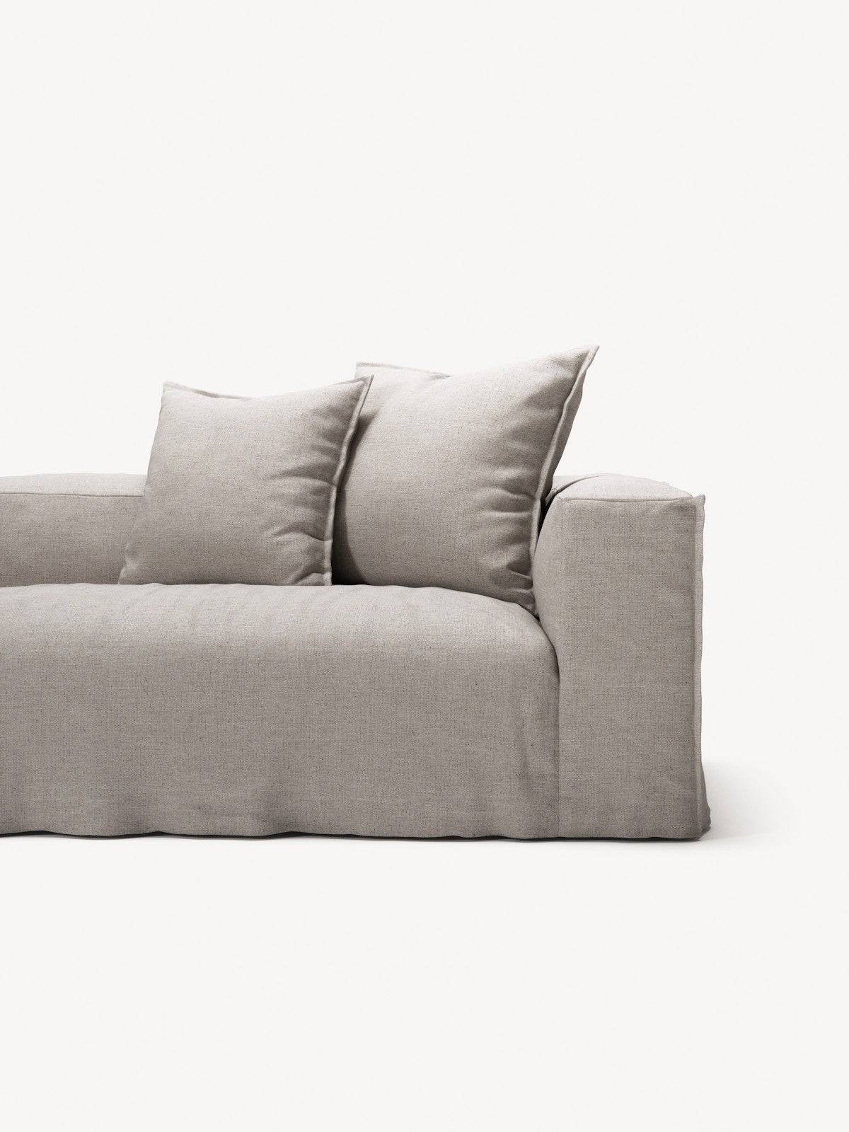 NOMAD - 4 Seater with Pouf - Textured Blend Beige