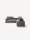 NOMAD - 5 Seat Corner - Left - Chenille Jacquard Zebra Black White