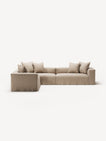 NOMAD - 5 Seat Corner - Left - Brushed Cotton Sandy Beige