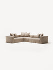 NOMAD - 5 Seat Corner - Left - Brushed Cotton Sandy Beige