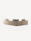 NOMAD - 5 Seat Corner - Left - Brushed Cotton Sandy Beige