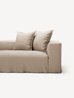 NOMAD - 5 Seat Corner - Left - Brushed Cotton Sandy Beige