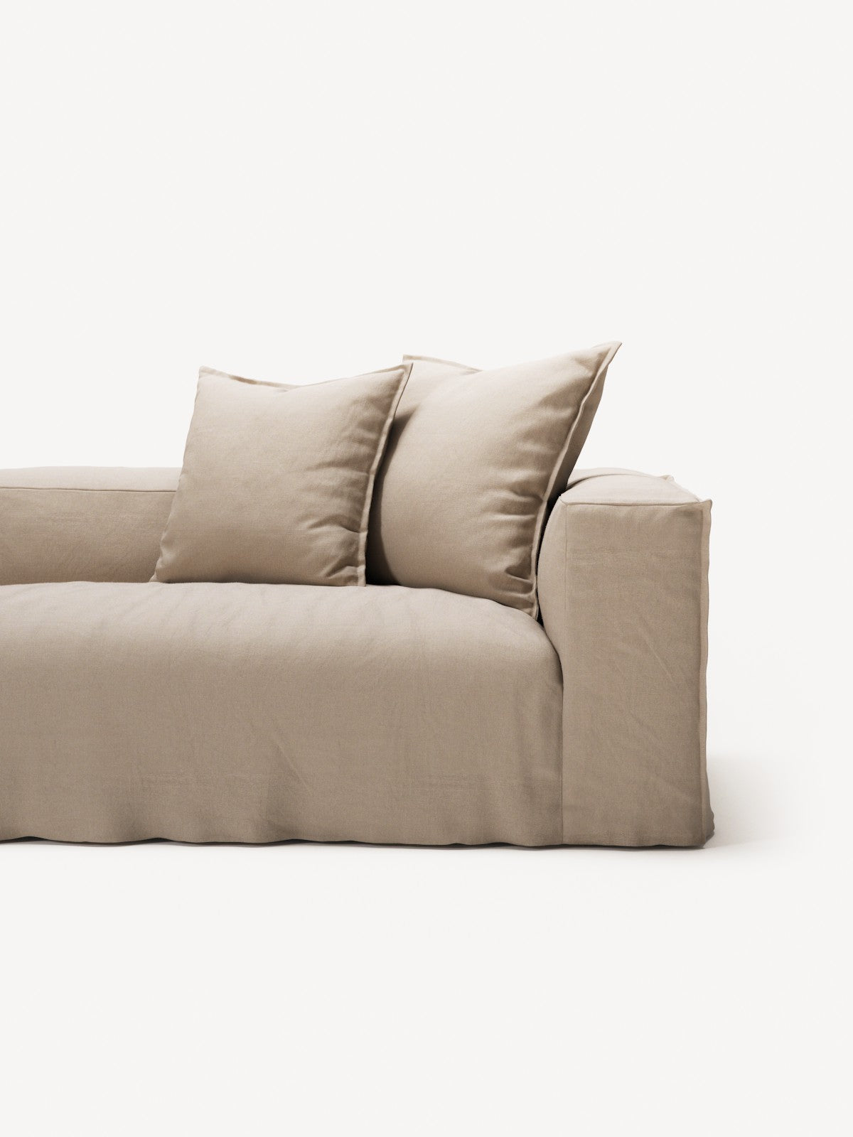 NOMAD - 5 Seat Corner - Left - Brushed Cotton Sandy Beige