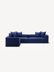 NOMAD - 5 Seat Corner - Left - Brushed Cotton Dark Blue