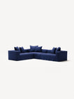 NOMAD - 5 Seat Corner - Left - Brushed Cotton Dark Blue