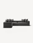 NOMAD - 5 Seat Corner - Left - Brushed Cotton Dark Gray