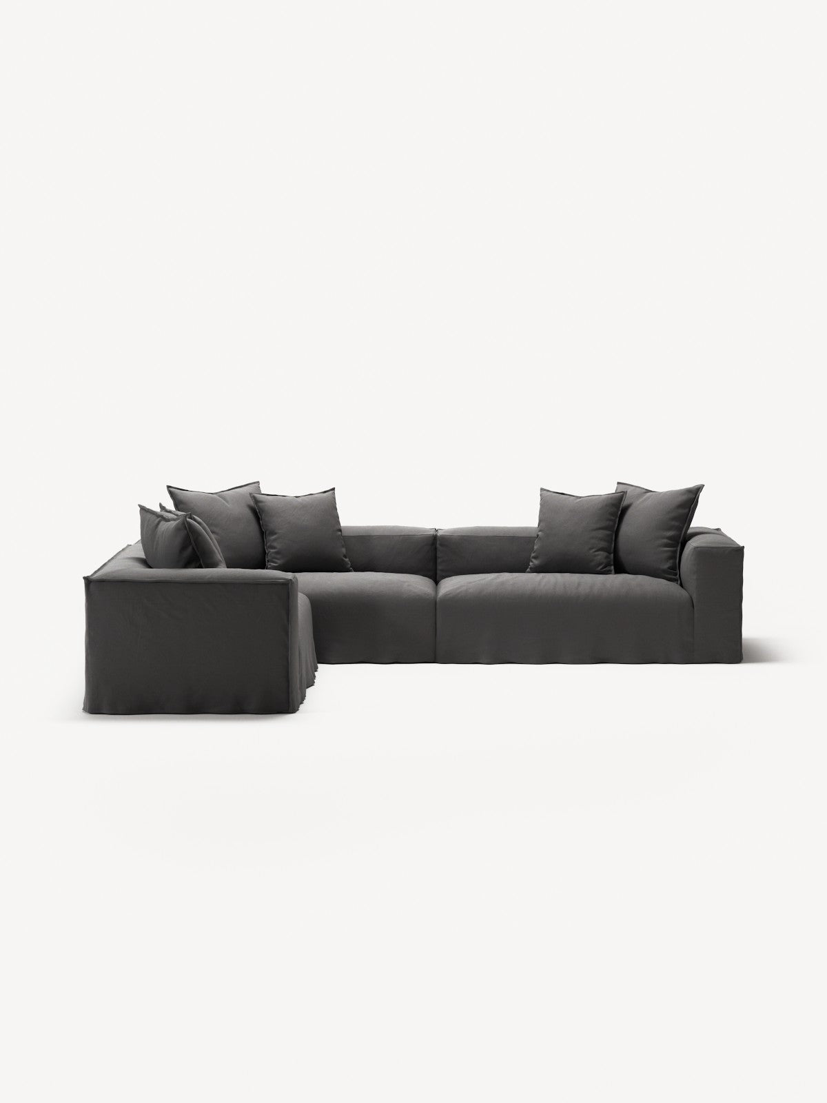 NOMAD - 5 Seat Corner - Left - Brushed Cotton Dark Gray