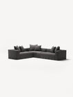 NOMAD - 5 Seat Corner - Left - Brushed Cotton Dark Gray