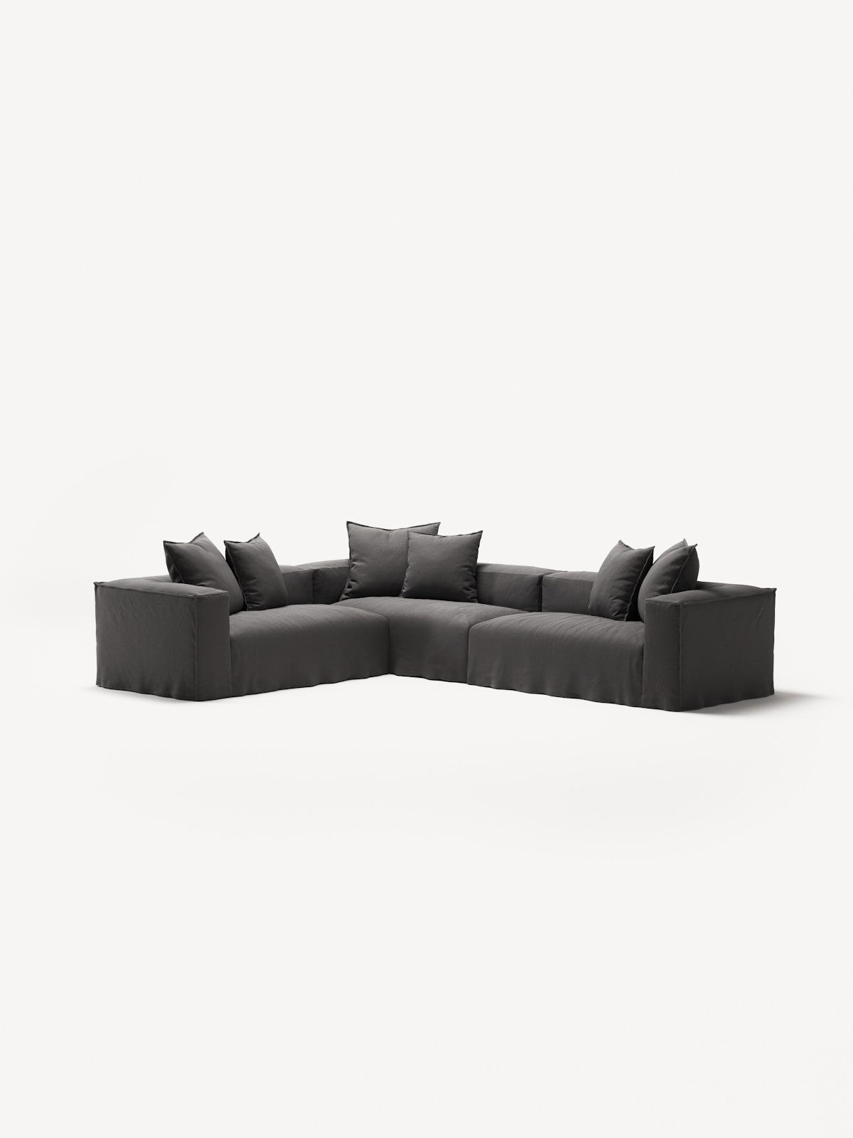 NOMAD - 5 Seat Corner - Left - Brushed Cotton Dark Gray