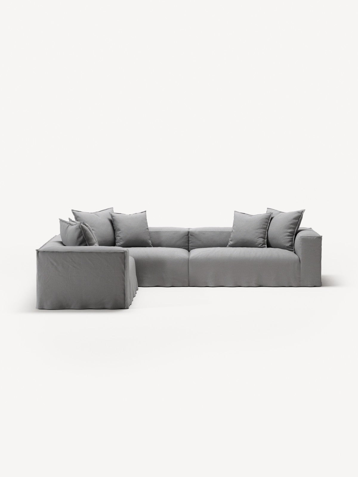NOMAD - 5 Seat Corner - Left - Brushed Cotton Light Gray