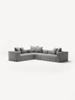 NOMAD - 5 Seat Corner - Left - Brushed Cotton Light Gray