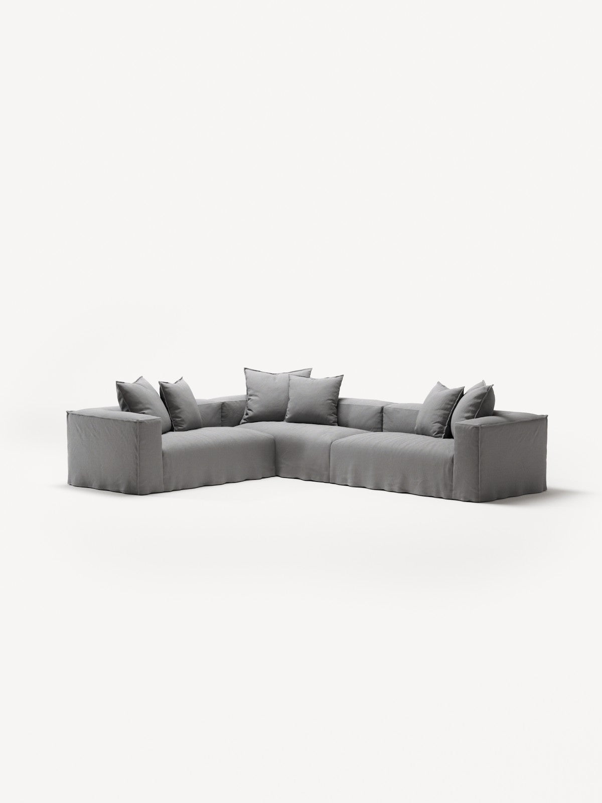 NOMAD - 5 Seat Corner - Left - Brushed Cotton Light Gray