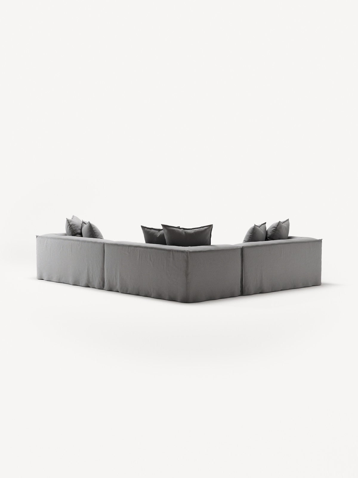 NOMAD - 5 Seat Corner - Left - Brushed Cotton Light Gray