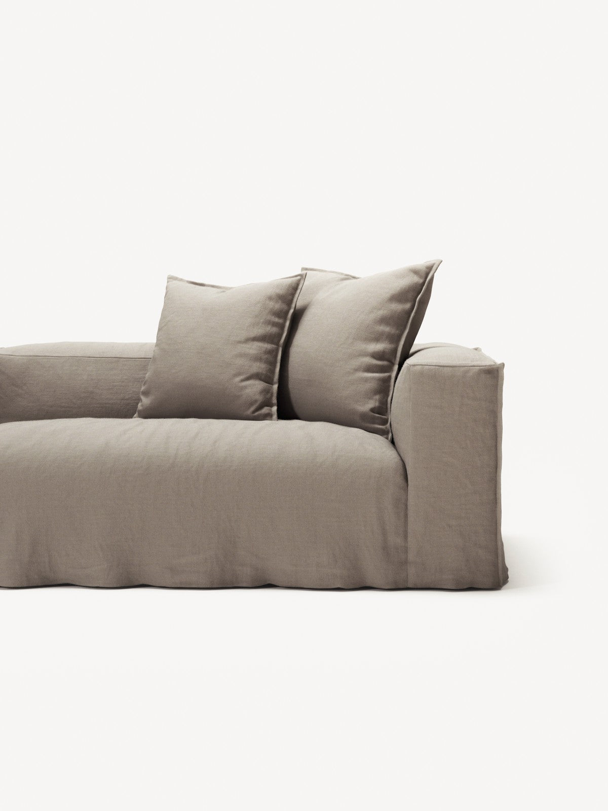 NOMAD - 5 Seat Corner - Left - Pure Linen Pale Gray