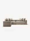 NOMAD - 5 Seat Corner - Left - Pure Linen Sandy Beige